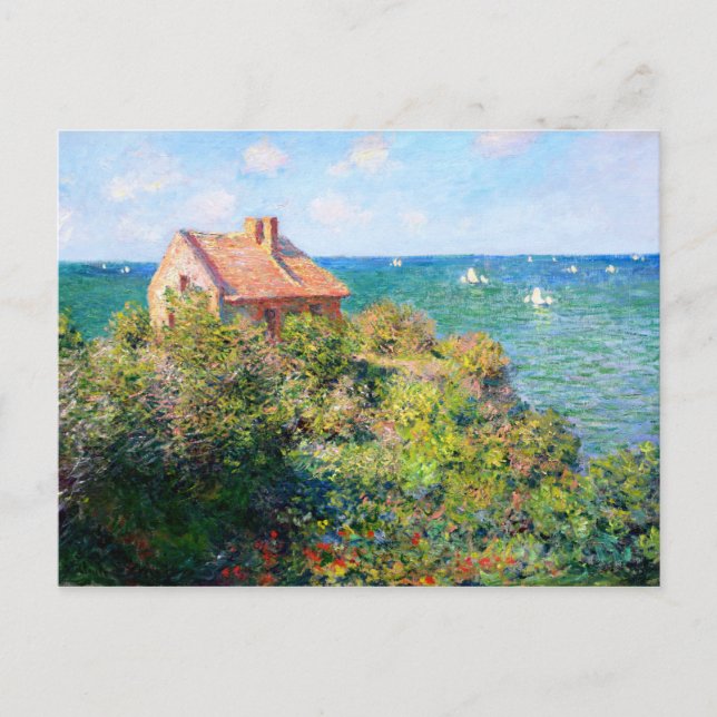 Cartão Postal Claude Monet: Pescadores de algodão em Varengevill (Frente)