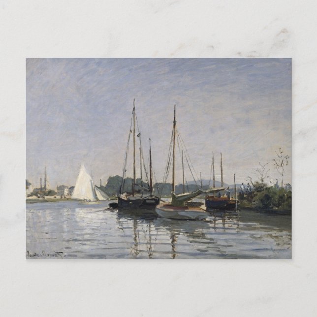 Cartão Postal Claude Monet | Pleasure Boats, Argenteuil, c.1872- (Frente)