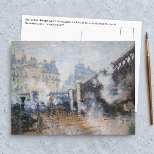 Cartão Postal Claude Monet - Ponte da Europa, Estação Saint-Laza