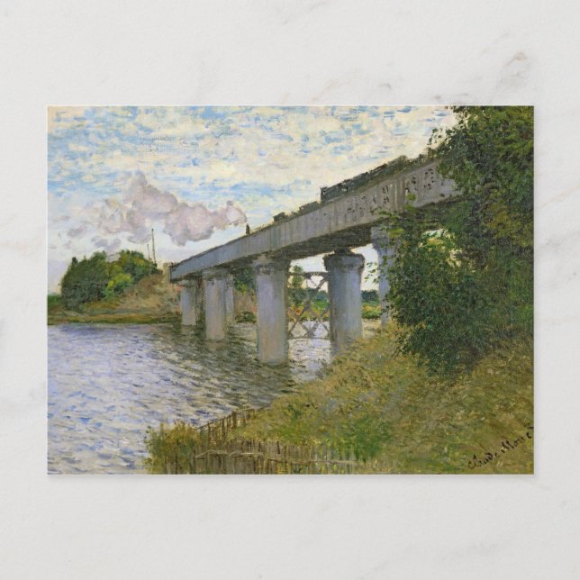 Cartão Postal Claude Monet | Ponte ferroviária na Argentina (Frente)