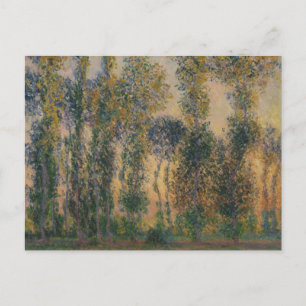 Cartão Postal Claude Monet - Poplars em Giverny, Sunrise