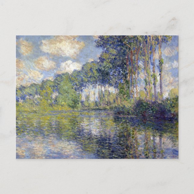Cartão Postal Claude Monet Poplars sobre a Epte (Frente)