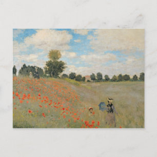 Cartão Postal Claude Monet Poppies selvagens, perto da Argenti