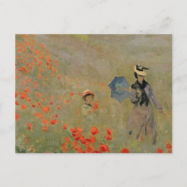 Cartão Postal Claude Monet | Poppies selvagens, perto da Argenti (Frente)
