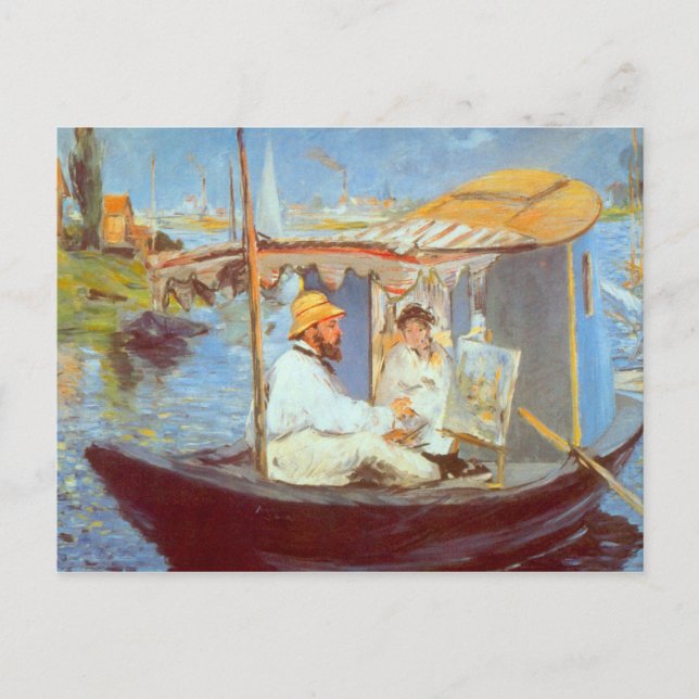 Cartão Postal Claude Monet por Edouard Manet (Frente)