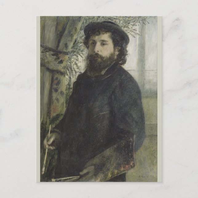 Cartão Postal Claude Monet por Pierre-Auguste Renoir (Frente)