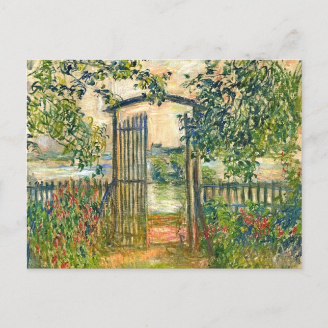 Cartão Postal Claude Monet: Porta do Jardim em Vetheuil (Frente)