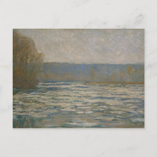 Cartão Postal Claude Monet - Quebra de gelo no Sena