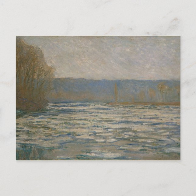 Cartão Postal Claude Monet - Quebra de gelo no Sena (Frente)
