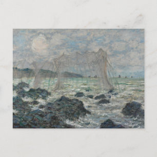 Cartão Postal Claude Monet - Redes de pesca em Pourville