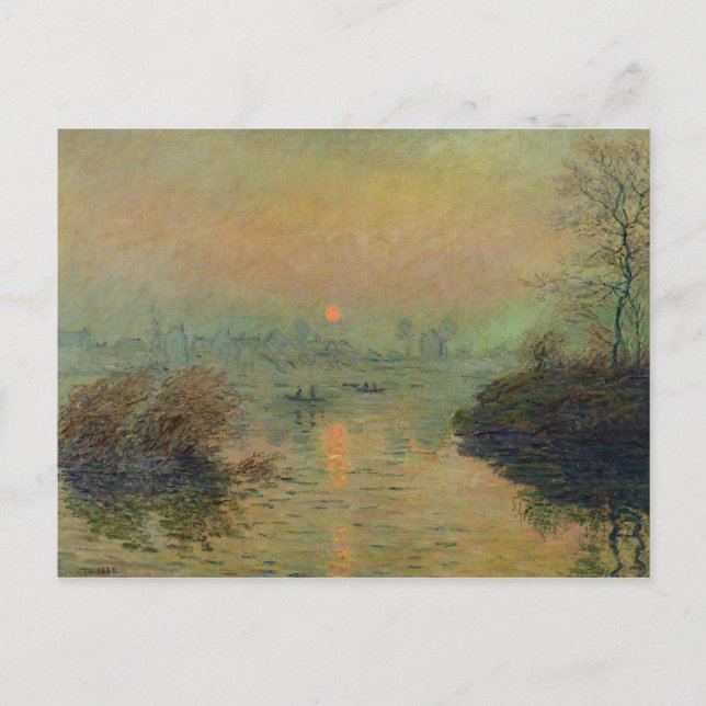 Cartão Postal Claude Monet | Regulação do Sol sobre o Sena (Frente)