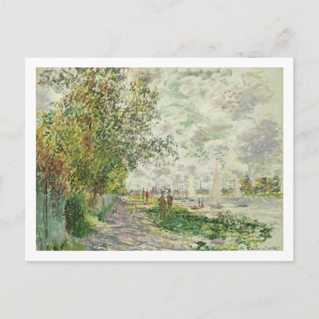 Cartão Postal Claude Monet | Riverbank at Gennevilliers (Frente)