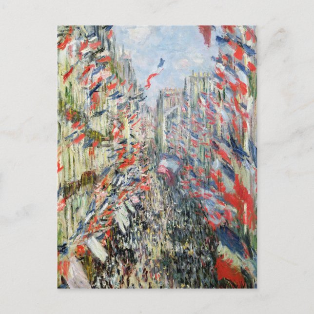 Cartão Postal Claude Monet | Rue Montorgueil, Paris (Frente)