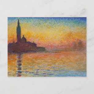 Cartão Postal Claude Monet - San Giorgio Maggiore ao Crepúsculo