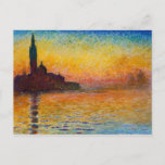 Cartão Postal Claude Monet-San Giorgio Maggiore em Dusk Cartão-p<br><div class="desc">Para Ventiladores Monet!</div>