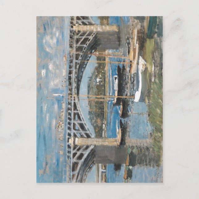 Cartão Postal Claude Monet Seine Argenteuil Seinebr?cke bei Arge (Frente)