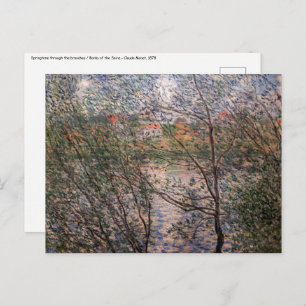 Cartão Postal Claude Monet - Springtime através dos ramos
