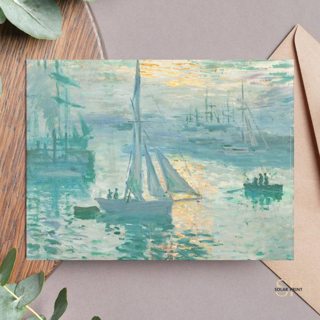 Cartão Postal Claude Monet Sunrise Marine Art Impressão (Criador carregado)