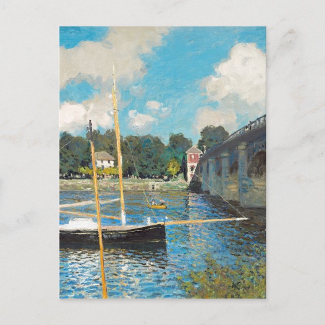 Cartão Postal Claude Monet The Bridge at Argenteuil (1874) (Frente)