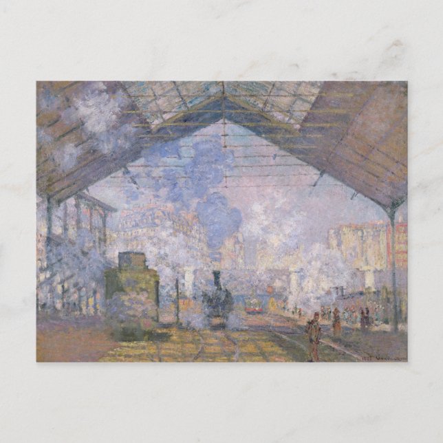 Cartão Postal Claude Monet| The Gare Rua Lazare, 1877 (Frente)
