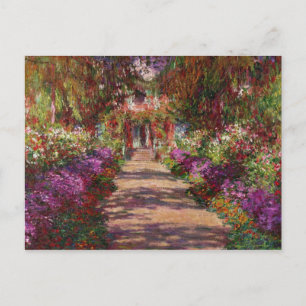 Cartão Postal Claude Monet   Uma Trilha no Jardim de Monet
