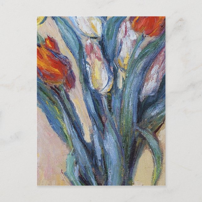 Cartão Postal Claude Monet - Vase Das Tulipas (Frente)