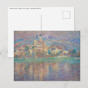 Cartão Postal Claude Monet - Vetheuil, Pôr do Sol
