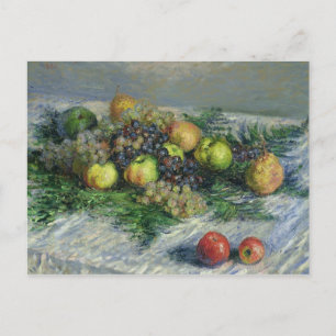 Cartão Postal Claude Monet   Vida tranquila com peras e uvas