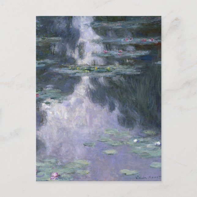 Cartão Postal Claude Monet Water Lily 1907 Galeria NinféasHD (Frente)