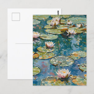 Cartão Postal Claude Monet Water Lily 1916 Fine Art