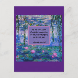Cartão Postal Claude Monet Water Lily Cote