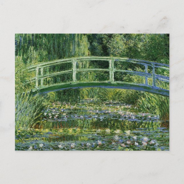 Cartão Postal Claude Monet Water Lily e Ponte Japonesa (Frente)