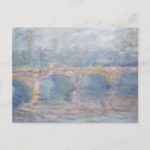 Cartão Postal Claude Monet Waterloo Bridge, Londres, em Sunset