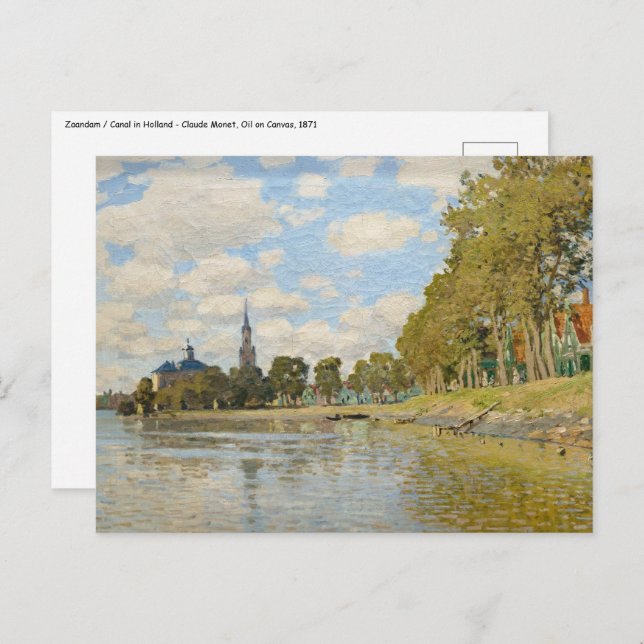 Cartão Postal Claude Monet - Zaandam (Frente/Verso)