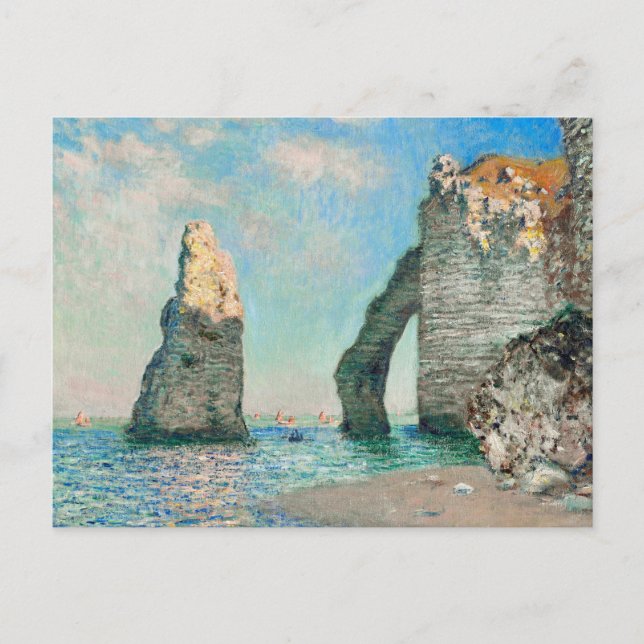 Cartão Postal Claude Monet's Étretat CliFF (Frente)