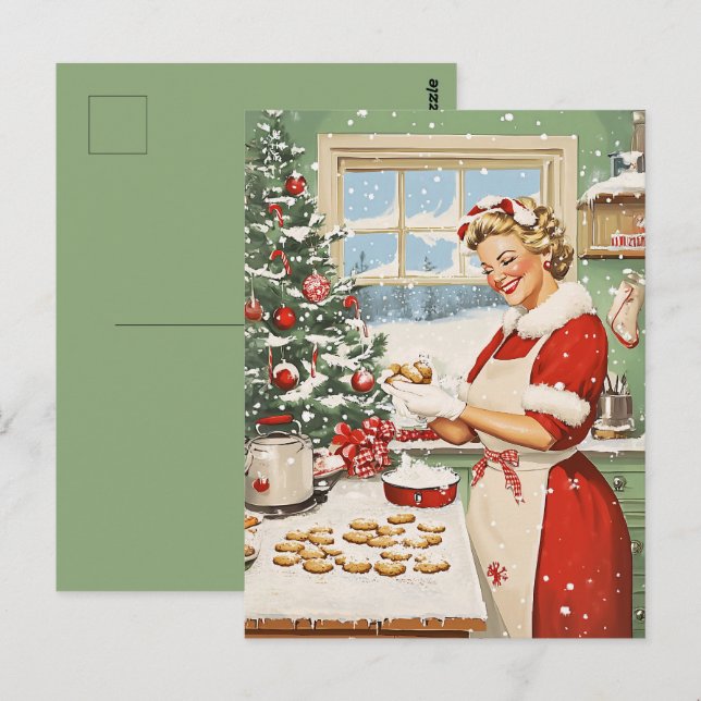 Cartão Postal Claus Holiday Baking Delight (Frente/Verso)