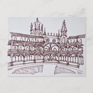 Cartão Postal Claustro do Mosteiro dos Jerónimos Lisboa, Portu