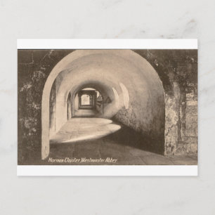 Cartão Postal Claustro Normando Abadia de Westminster Vintage