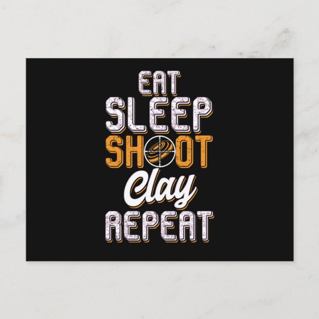 Cartão Postal Clay Pigeon Shooting Hunting Wildlife Hunters Eat  (Frente)