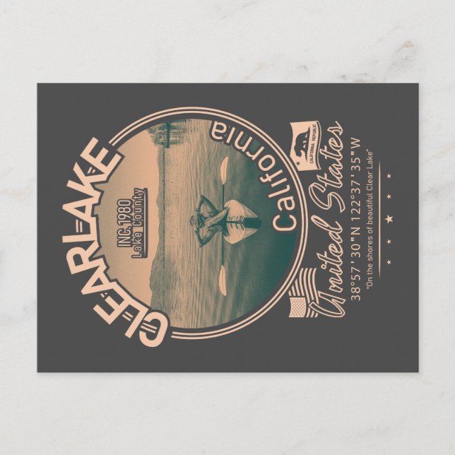 CARTÃO POSTAL CLEARLAKE CALIFÓRNIA - MONTE KONOCTI (Frente)