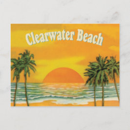 Cartão Postal Clearwater Beach, Flórida vintage sunset