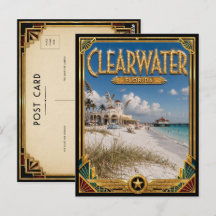Clearwater Flórida Arte Deco Vintage Idade Dourada