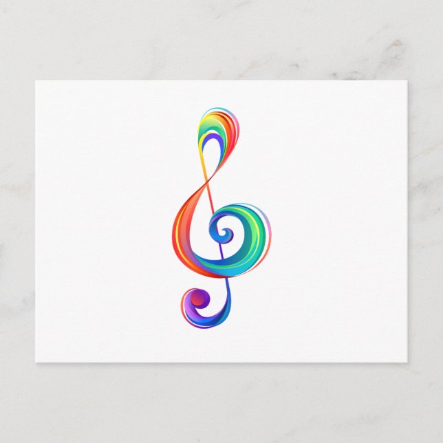 Cartão Postal Clef (trecho de arco-íris) (Frente)