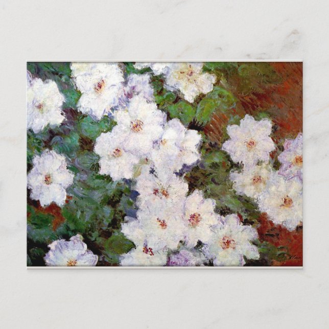 Cartão Postal Clematis, pintura de Monet em 1887, (Frente)