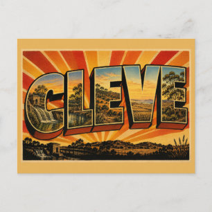 Cartão Postal Cleve Austrália Meridional Península de Eyre Arte
