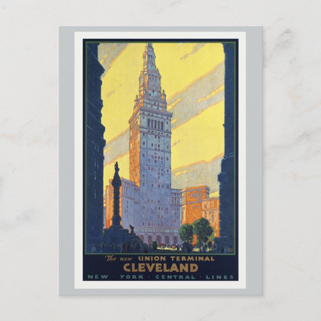 Cartão Postal Cleveland O Novo Terminal Da União (Frente)