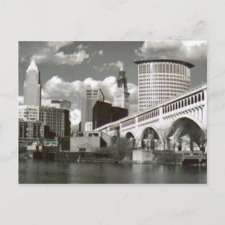 Cartão Postal Cleveland Ohio Black and White