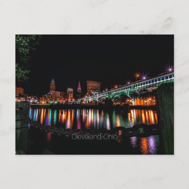 Cartão Postal Cleveland Ohio Cityscape (Frente)