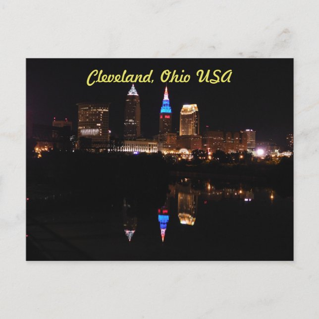 Cartão postal Cleveland, Ohio USA (River Refletion (Frente)
