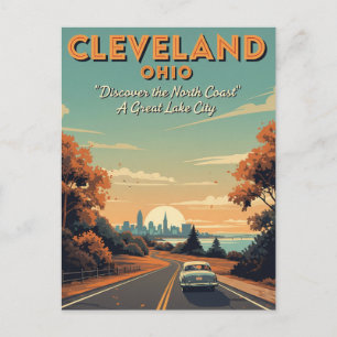 Cartão Postal Cleveland Ohio Viagens vintage